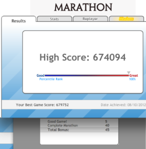 Completed Tetris Marathon